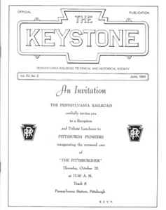 The Keystone Magazine junio 1982 Pittsburgher tren de pasajeros equipo potencia - Imagen 1 de 14
