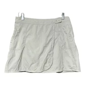 Patagonia Womens Beige Pockets Light Wash Stretch Cargo Skort Size 6 - Picture 1 of 6