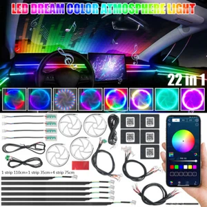 Dynamic RGB Auto Innenraum Ambient Lights Symphony LED Musik Sync Glasfaser DE - Picture 1 of 32