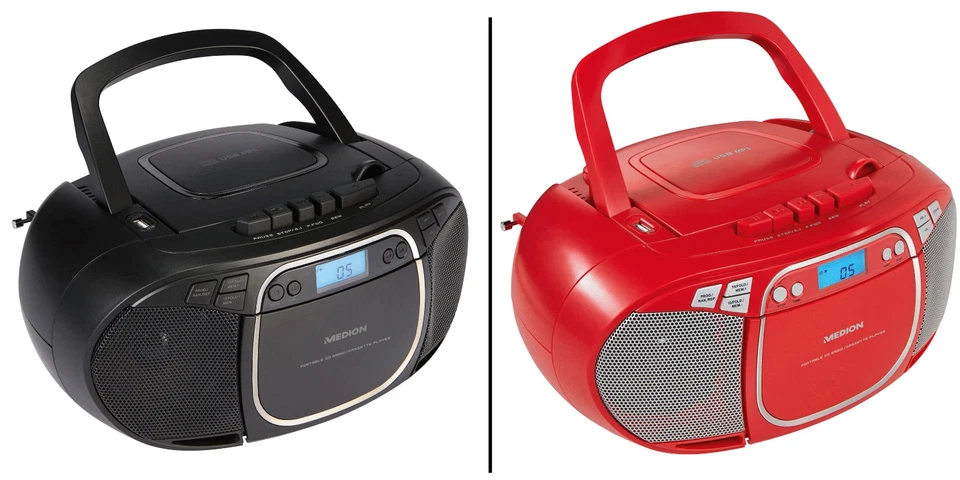 MEDION MD 44176 CD MP3 KASSETTENSPIELER 2 X 22 WATT OVP * NEU *