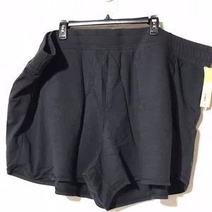 All In Motion Elastic Waist Black Pull On Shorts Women’s Size 2X New - Picture 1 of 3