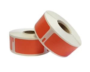 Red 30336 Dymo Compatible Direct Thermal Labels, 1"x2-1/8" (2) RLS of 500 EA - Picture 1 of 3