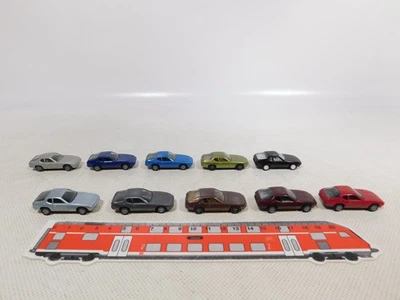 Herpa 1:87 H0 10X Modello PKW Auto Porsche 924 Molto Buono/Mint #EI75-0,5 - Immagine 1 di 4