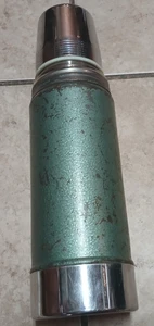Vintage 1960s Aladdin Stanley Thermos A-943B Pint. All Green w/ Stopper and Cup - Picture 1 of 18