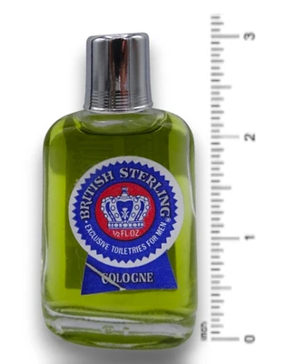BRITISH STERLING COLOGNE by Men 1/2 OZ Splash MINI Foto 1 de 3