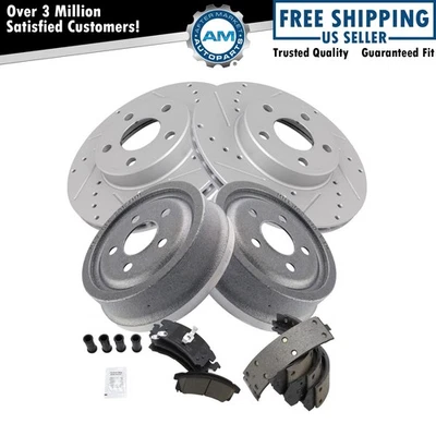 Kit de pastillas de freno delanteras y traseras y rotor para Buick Chevrolet Oldsmobile Pontiac Foto 1 de 4