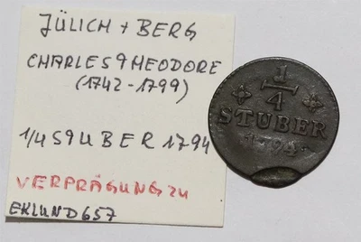 🧭 🇩🇪 GERMANY ERROR COIN JULICH BERG EXPANDED MATERIAL ERROR B88 #K1242 - Image 1 of 3