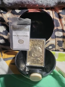 ​Jigglypuff 23K Gold Plated Card 1999 Sealed!!COA Collector Gift Vtg Pokémon!!! - Picture 1 of 10