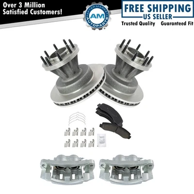 Kit de pastillas de freno delanteras y rotor de cerámica para Ford F-350 Super Duty 2000-2002 Foto 1 de 4