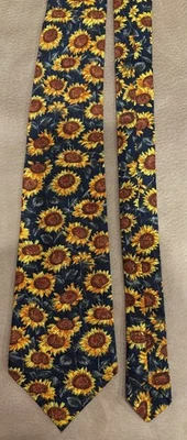 CORBATA CUELLO VINTAGE A. ROGERS 100% POLIÉSTER GIRASOLES Foto 1 de 2