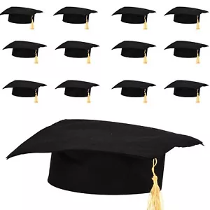 Kindergarten Black Graduation Caps w/Gold Tassel Preschool Graduation Cap for... - Picture 1 of 7