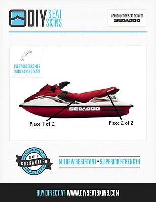 Recubrimiento de cubierta de asiento GTS GTX DI LTD 4-TEC GTI LE RFI SEA DOO BURGUNDY 1996 - 2002 ^ Foto 1 de 2