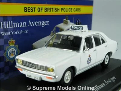 HILLMAN AVENGER MODEL CAR POLICE W YORKSHIRE 1:43 SCALE CORGI VANGUARDS ATLAS K8 - Image 1 of 4