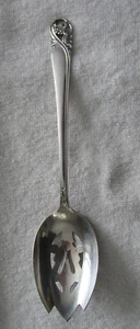 Spring Glory International Sterling Silver Pierced Tablespoon Serving Spoon - Picture 1 of 3