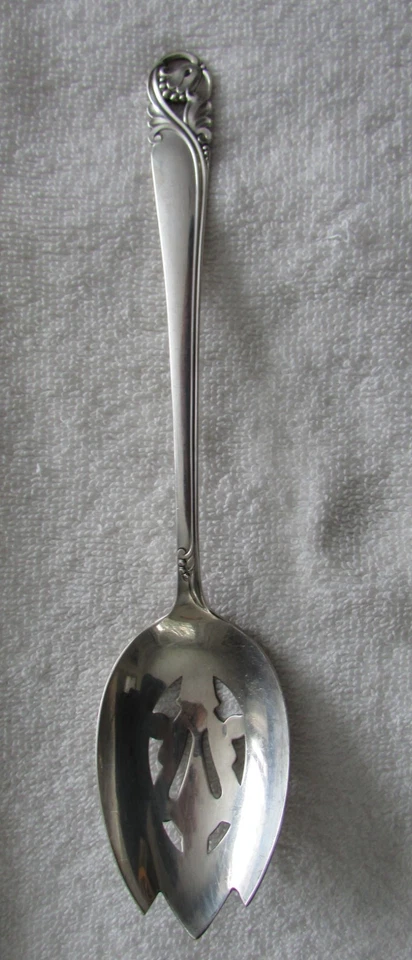 Spring Glory International Sterling Silver Pierced Tablespoon Serving Spoon - Image 1 of 3