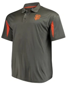 Men's Majestic Charcoal/Orange San Francisco Giants Embroidered Polo - Sz 2XLT - Picture 1 of 2