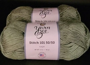 2 MATASSINE/PALLINE DI HOBBY LOBBY STITCH 101 50/50 FILATO - COLORE #11 SALVIA - Foto 1 di 4