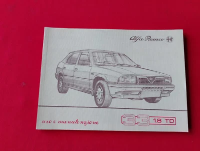 ALFA ROMEO ALFA 33 L1.8 TD LIBRETTO USO E MANUTENZIONE - Immagine 1 di 4
