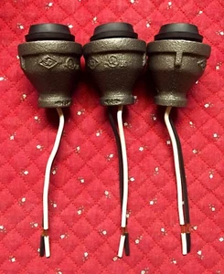 LOWEST PRICE!!! 3 Industrial Steampunk 1-1/4" x 3/4" Iron Lamp/Light Socket   - Picture 1 of 1