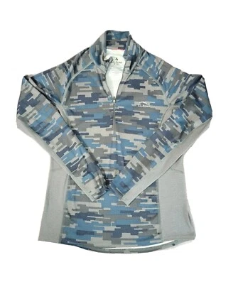 LL Bean Mens Mountain Base Layer Top Size Medium Reg 1/4 Zip Camo - Image 1 of 4