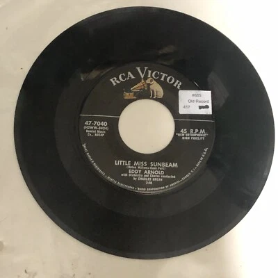 Eddie Arnold Little Miss Sunbeam Record 45 Vinyl RCA Records - Image 1 of 2