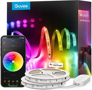 Govee 100 Fuß RGBIC LED-Streifen Lichter, intelligente LED-Leuchten funktionieren mit Alexa und Google - Bild 1 von 9