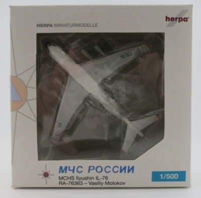 Herpa MCHS Ministry of Emergency Situations Ilyushin IL-76 - 1:500 - 502313 - Image 1 of 4