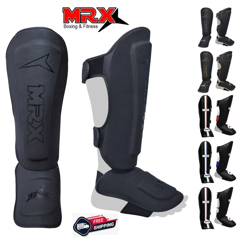 MRX MMA Muay Thai Kickboxing Entrenamiento Espinilleras Almohadillas para Boxeo Diseño en Relieve Foto 1 de 4
