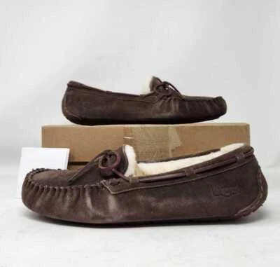 New women's 12 Ugg Dakota brown Espresso suede slippers - Image 1 of 4