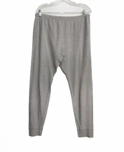 Gray Ribbed Mens Lounge Pants With Elastic Waist - Picture 1 of 8