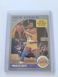 1990-91 NBA HOOPS MAGIC JOHNSON LOS ANGELES LAKERS - MVP CARD #157 - Picture 1 of 7