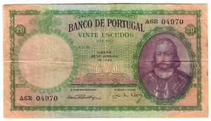 Portugal 20 Escudos 1941 VF p153a [6] - Picture 1 of 2