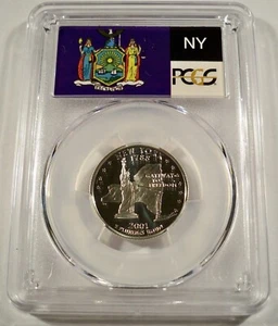 2001-S 25c SILVER PCGS PR70DCAM NEW YORK QUARTER PROOF DEEP CAMEO PR 70 DC - Picture 1 of 3