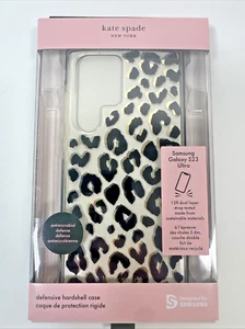 Coque transparente imprimée léopard Kate Spade pour Samsung Galaxy S23 Ultra - Photo 1 sur 3