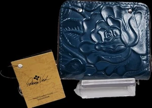PATRICIA NASH Malene Blue Coral Wallet Zip_Around NEW Leather - Picture 1 of 12