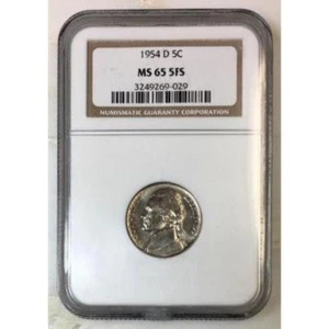 1954 D Jefferson Nickel NGC MS65 5FS ***Rev Tye's Coin Stache*** #9029485 - Picture 1 of 4