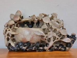 Antique Hand Carved Chinese Hardstone Bowl - Picture 1 of 12