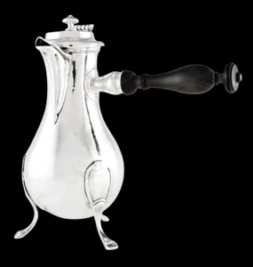 Antique Rare French Sterling Silver Coffee Pot baluster Jug Hallmarked 18th C - Picture 1 of 12