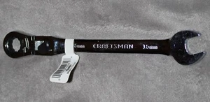 Craftsman Locking Flex Head Ratcheting 15MM Metric Polished Wrench 9-42481 NEW - Picture 1 of 1