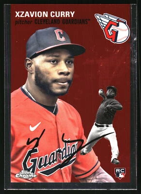 2023 Topps Chrome Platinum Anniversary #32 Xzavion Curry RC Cleveland Guardians - Image 1 of 2
