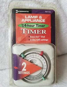 Intermatic 2 setting 24 Hour Lamp Appliance Timer TN111C Easy set dial