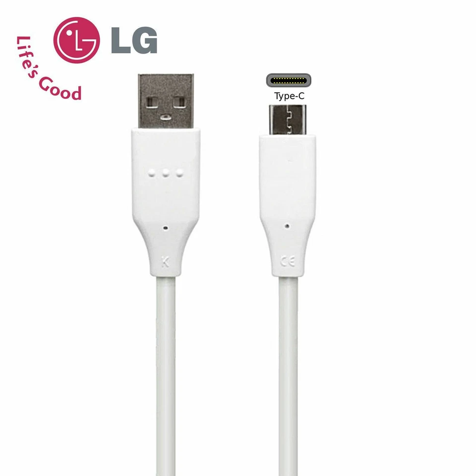 Genuine USB 3.1 Type C Charger Cable for LG G5, G6, G7, Samsung, Huawei UK - Image 1 of 4