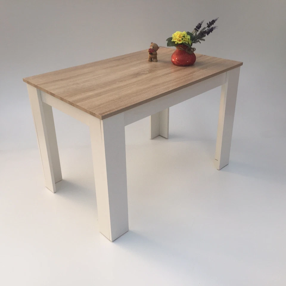 Esstisch schwarz weiß 110x70cm Made In Germany