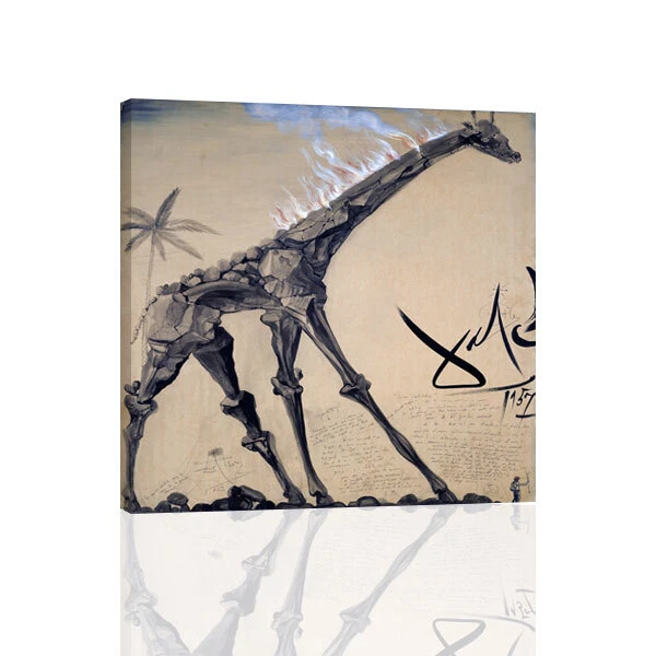 Сальвадор Дали 1957 Дали Ноше жираф канделябр - холст или печать настенное искусство - Изображение 1 из 2