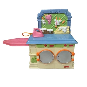 Fisher Price Dollhouse Washing Machine Iron Furniture Barbie Mattel Laundry Room - Picture 1 of 6