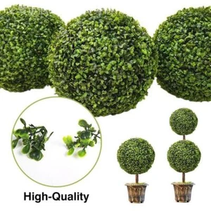 Artificial Hanging Topiary Buxus Balls Faux Boxwood Plant Garden Patio Decor^ - Picture 1 of 12