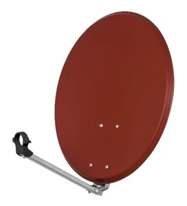 Sat 80cm Satelliten SAT Spiegel Schüssel Antenne HD 4K UHD ziegelrot rot NEU - Bild 1 von 1