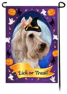 Halloween Garden Flag - Wheaten Scottish Terrier - Picture 1 of 1