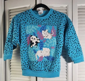 Vintage Spumoni Girl's Sweatshirt Cute Animal Graphics Small - Picture 1 of 9