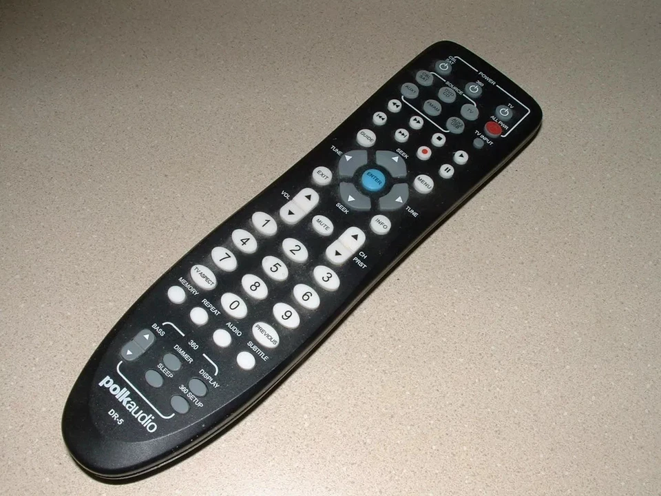 GENUINE POLK AUDIO DR-5 REMOTE CONTROL SOUND BAR,HOME THEATER With BATTERIES - Image 1 of 1